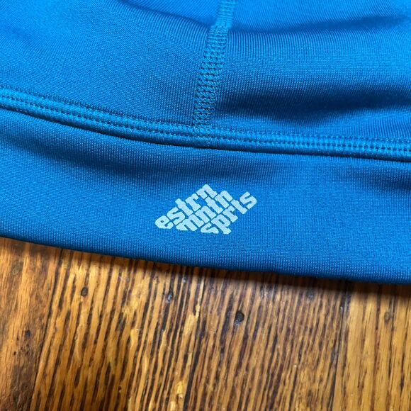 Eastern Mountain Sports Polartec Fleece Lined Beanie Hat Blue Winter Warm - Picture 2 of 5